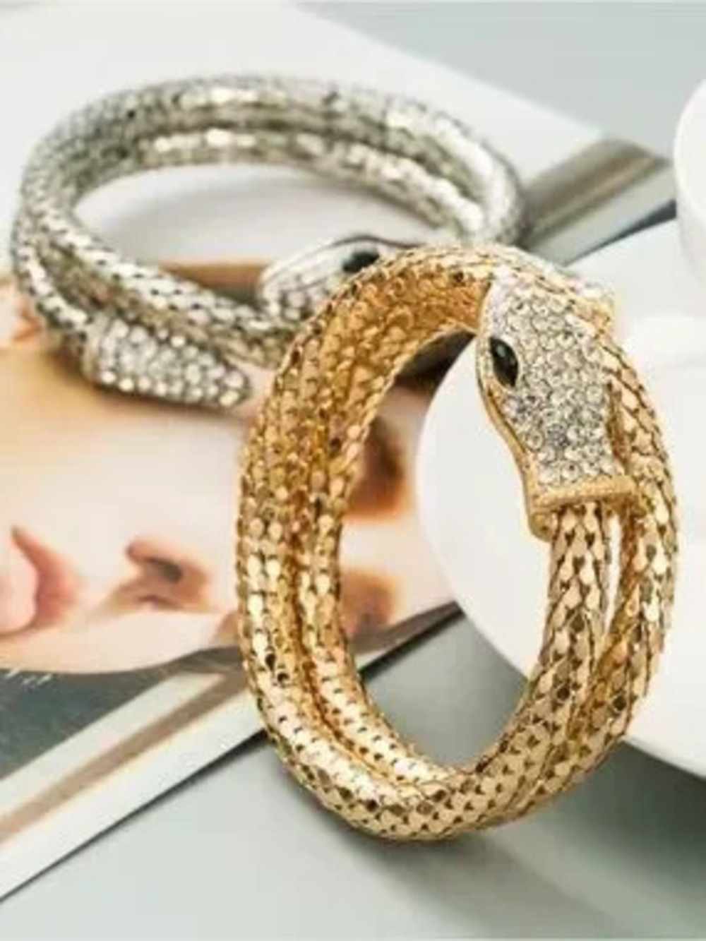 Serpelle Pave Coil Bracelet